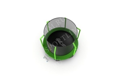 Батут с внутренней сеткой и лестницей EVO JUMP Cosmo 8ft (Green)